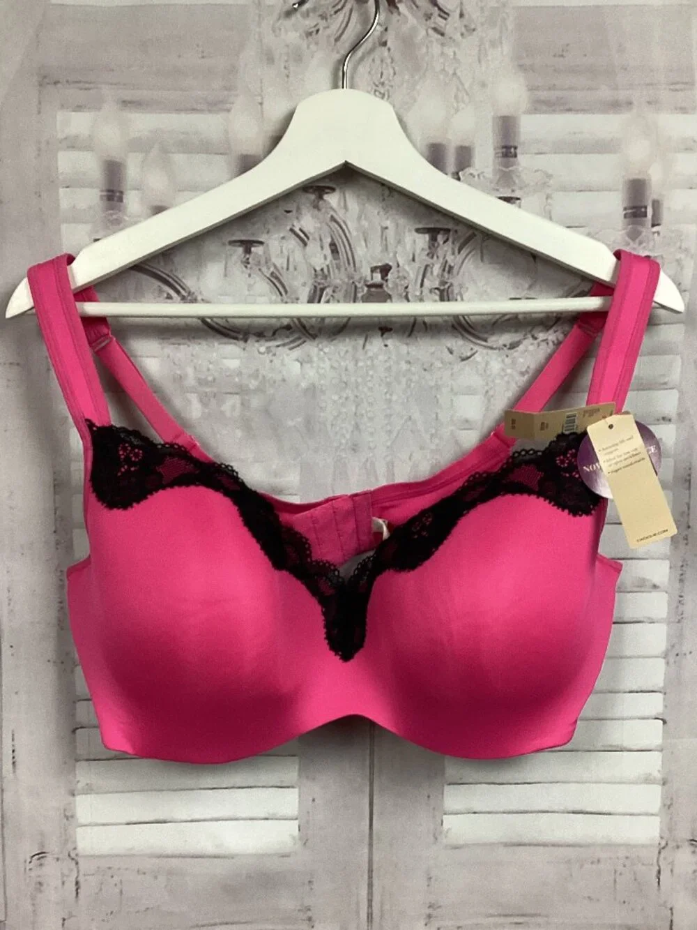 Cacique Pink Bra Lace Trim Balconette NWT 42DD